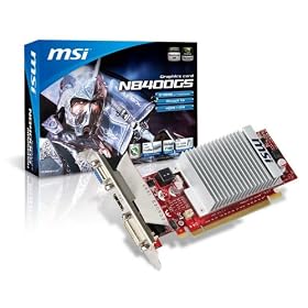 MSI GeForce 8400 GS 512 MB Turbo cache (256M) 64-bit PCI Express 2.0 x16 HDCP Ready Video Card N8400GS-MD256H/TC