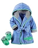 カーターズ Carter's ローブ ＆ ブーティー セット Alligator Robe & Bootie Set フリーサイズ [並行輸入品]