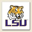 AbsorbaStone Coaster set~ LSU Tigers ~ 4 Tile Drink Coasters ~ code 955 [Misc.]