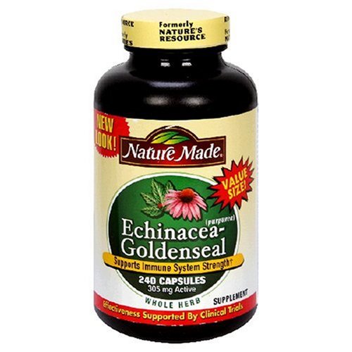Nature Made Echinacea Goldenseal, 305mg, 240-Count Bottles (Pack of 2)