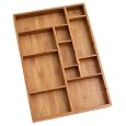 Lipper International Bamboo Adjustable Drawer Organizer
