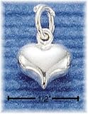 Sterling Silver Mini Puffed Heart Charm