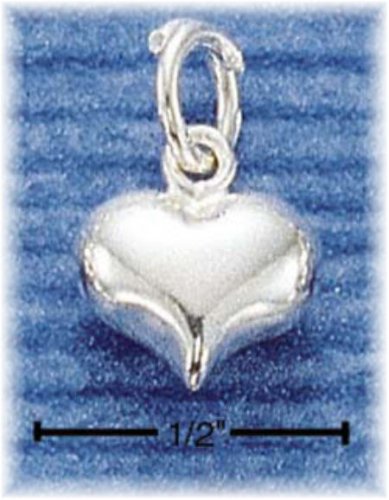 Sterling Silver Mini Puffed Heart Charm