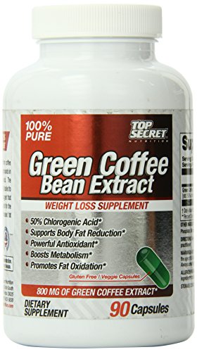Top Secret Nutrition Green Coffee Bean Extract Diet Supplement, 90 Count Top Secret Nutrition Green Coffee Bean Extract Diet Supplement, 90 Count