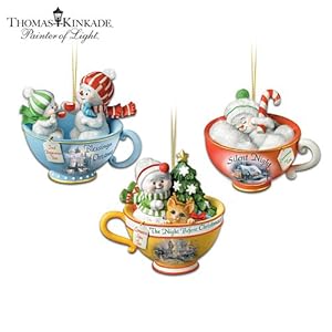 #!Cheap Thomas Kinkade Christmas Teacup Ornament Collection: Sweet Teas