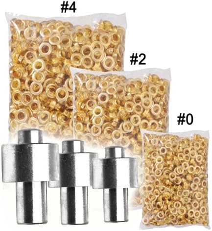 Brass Grommets &amp; Die Variety Pack #0 #2 #4 1/4" 3/8" 1/2" Banner Signage