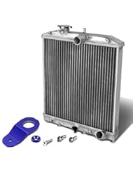 Automotive Parts and Accessories: Honda Civic EK AT (Auto Transmission) 2-Row Dual Core Aluminum Radiator w/ Stay Mount Bracket (Blue) - Auto Dynasty