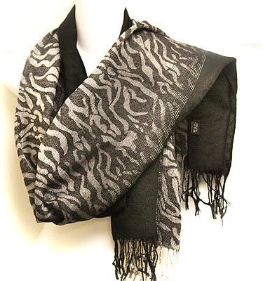 Black Zebra Print Scraf