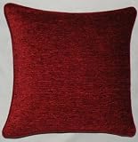 Large Faux Chenille Cushion Cover in Paprika