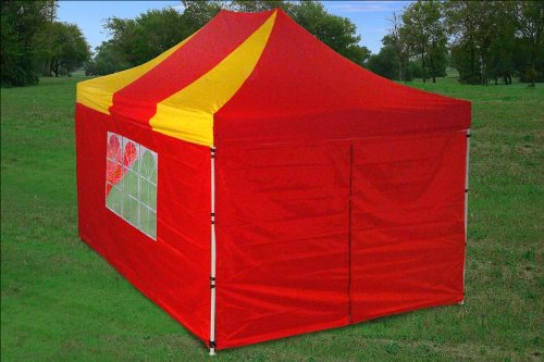 10x15 Pop up 4 Wall Canopy Party Tent Gazebo Ez Red/yellow