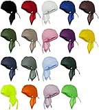 Doo Rag 12 Pack of Head Wraps Motorcycle Hats Bandana Skull Caps