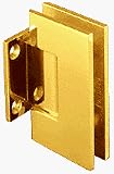 CRL Vienna 074 Series Brass Short Back Plate Wall Mount Shower Door Hinge