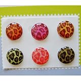 "Home" Button Sticker for iphone/ipad/itouch, Leopard, 6 Stickers