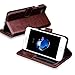 Justola iPhone 8 / iPhone 7 Wallet Case, 2 Card Slots, Cash Holder, Kickstand Feature, Brown