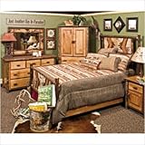 Fireside Lodge 8002RM / 810 Hickory Bed Bedroom Set with Rustic Maple Rails ....