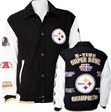 Pittsburgh Steelers Commemorative Wool and Leather Varsity Jacket
