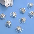 Clear or Pink Rhinestone Bridal Hair Twists (Set of 12) 241