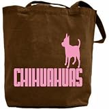 Canvas Tote Bag Brown  Chihuahuas Retro  Classic Dog