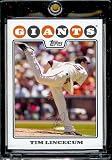 2008 Topps Baseball Cards # 165 Tim Lincecum - San Francisco Giants - MLB Baseball Trading Card in a Protective Screw Down Display Case