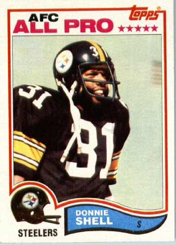 1982 Topps # 217 Donnie Shell Pittsburgh Steelers Football Card - In Protective Screwdown Display Case!