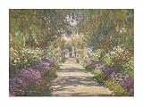 Claude Monet - Garden At Giverny Poster Kunstdruck (80 x 60cm)