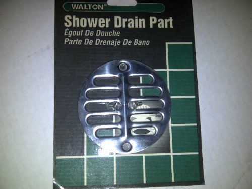 TBC Shower Drain Cover: Stainless Steel Screen for Tub and Shower Drain, 3-1/2 Drain (4-3/8 Frame Fits 3-1/2 Drain). Two Screws Included. Made in USA