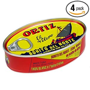 Ortiz Bonito Del Norte - White Tuna in Olive Oil, 4-Ounce Tins (Pack of 4) by 