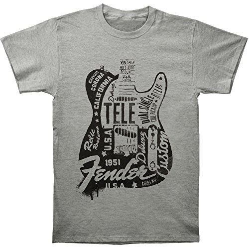 Fender Men's 23 Tele T-shirt Large Heather