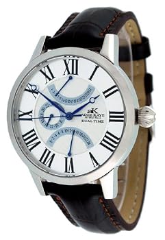 Adee Kaye #AK7101-M7 Men's Dual Time Zone Retrogradi Collection Watch