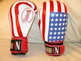 Boxing Gloves Leather / USA Print-6oz-LOW UK SHIPPING