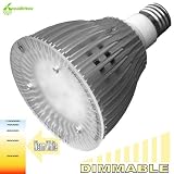 ecoLumia (ecoBrites) Dimmable PAR30 LED light (replacing 60w incandescent/halogen PAR30L/BR30/R30). Warm White (2700k) "Flood" Light Output in 120-degree Wide Angle Beam Spread with Built-in Diffuser