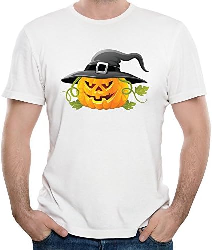 Mens Magic Hat Halloween Pumkin O Neck Short Sleeve T Shirt Tee