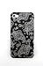 iPhone 4 Paisley Black and White Hard Back Case Cover for iPhone 4g Textured Canvas