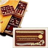 Velvet Jewelry Tray - Stacking - 7 Slot Necklace (Burgundy) (1.5" H x 9.25" W x 16.25" D)