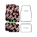 A Set of 4 Universal Fit Hawaii Hibiscus Carpet Floor Mats for Cars / Truck - Red