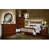 Cottage Cherry Slat Bedroom Set (Queen) by Vaughan-Bassett