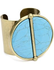 Paige Novick "Tropical Brights" Turquoise Stone Medallion Cuff Bracelet