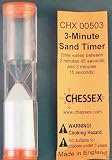 Chessex Dice & Games: Three Minute Sand Timer (Orange Color)