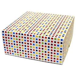 Polka Dots - Set of 4 Two Piece Gift Boxes (8" x 8" x 3.5")