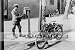 Early 20th Century US Mail Man and his Motorcycle (24 x 36 Poster)