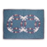 Blue Dbl Wedding Ring, Pillow Shams 21X 27