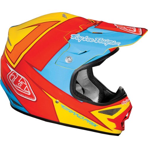 Troy Lee Designs Stinger Air MotoX Motorcycle Helmet - Yellow/Red / Small