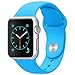 For Apple Watch Band,Goodidus Soft Silicone Fitness Replacement Sport Band for Apple Watch L Size(Blue 42MM)
