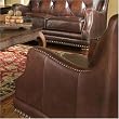 Biltmore Button Tufted Leather Chair By Coaster Furniture With Silver Shipping