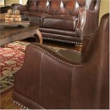 Biltmore Button Tufted Leather Chair By Coaster Furniture With Silver Shipping