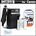 Battery And Charger Kit For Canon Powershot Elph 130 IS, ELPH 115 IS, A2600, A2500, Elph 110 HS, Elph 320 HS, A2300 IS, A2400 IS, A3400 IS, A4000 IS Digital Camera Includes Extended Replacement (900Mah) NB-11L Battery + Ac/Dc Rapid Travel Charger + More