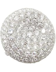 14k White Gold  7.04ctw Diamond Cocktail Ring LR1119 Size 8