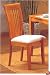 Set of 2 Maple Finish Dining Chairs