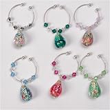 Czech Lampwork Drop Bead Wine Charms