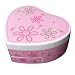 "Ruby" Mele & Co. Girl's Glitter Daisy Heart Shaped Musical Ballerina Jewelry Box